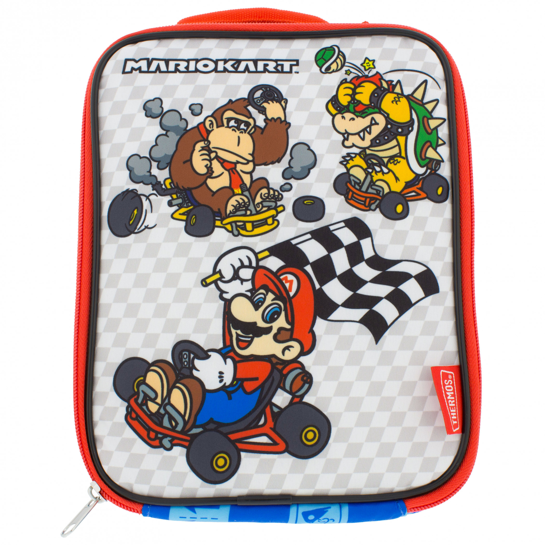 Super Mario Bros. Mario Kart Track Thermos Upright Lunch Bag